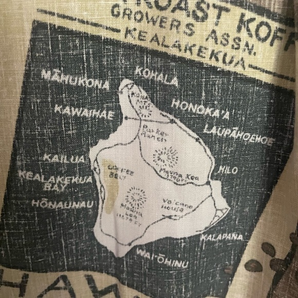 REYN SPOONER “KONA COFFE” vintage Hawaiian shirt premium roast Kona koast- Large - Picture 9 of 11